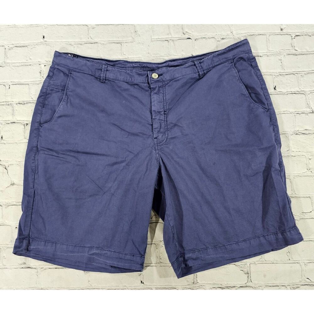 Olefant Navy Stretch Logo Comfort Bermuda Walking Shorts MENS SIZE 42